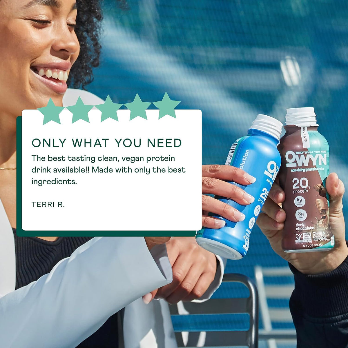 OWYN Only What You Need Dark Chocolate Flavored 20g Protein Shake, 12 Ct