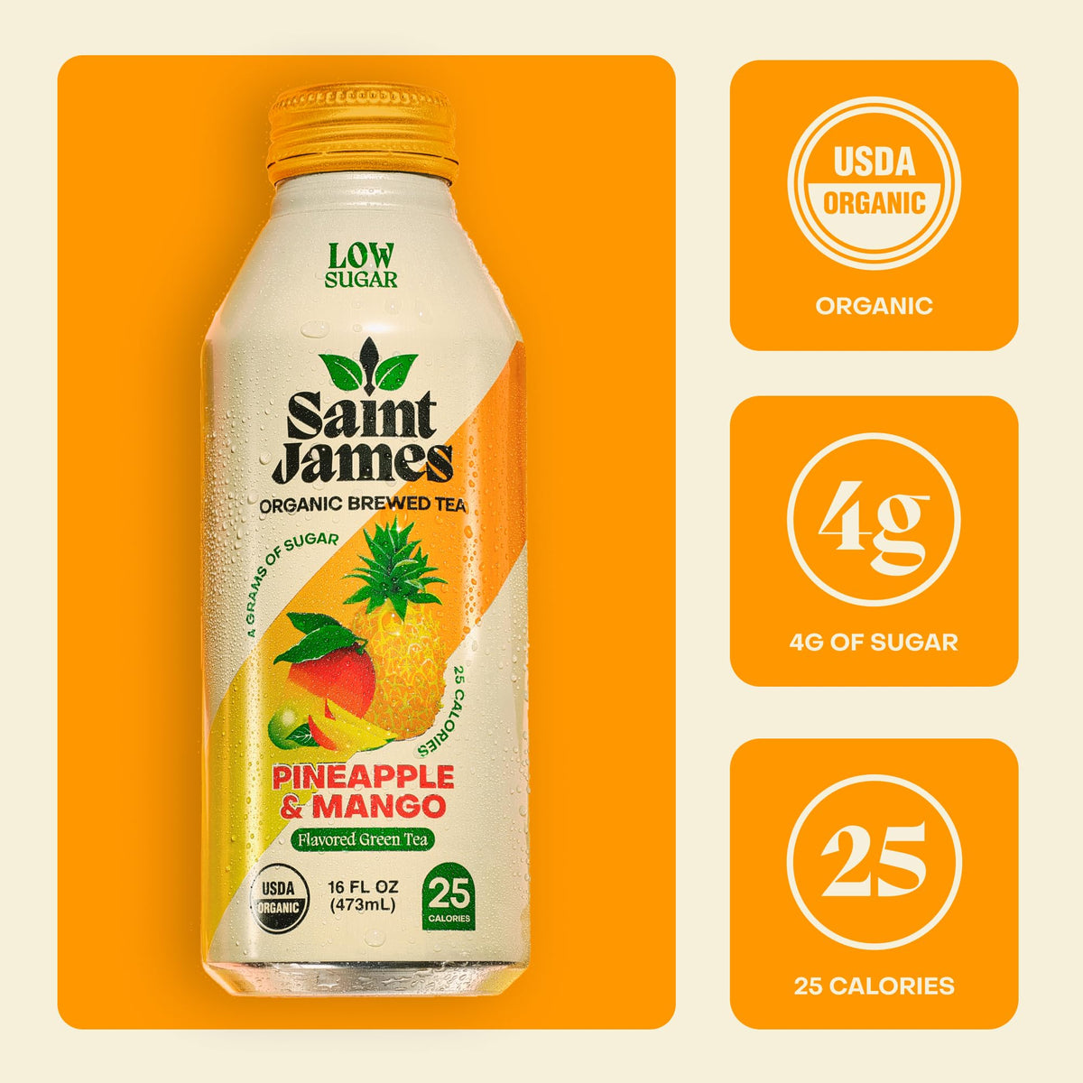 Saint James Iced Tea - Organic Tea, Party Variety Pack, 12 Pack