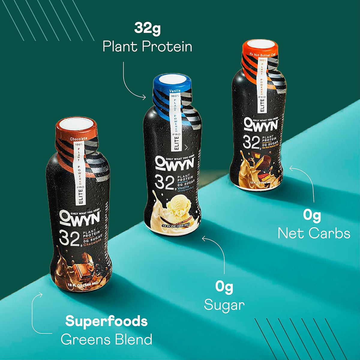 OWYN Only What You Need Dark Chocolate Flavored 20g Protein Shake, 12 Ct