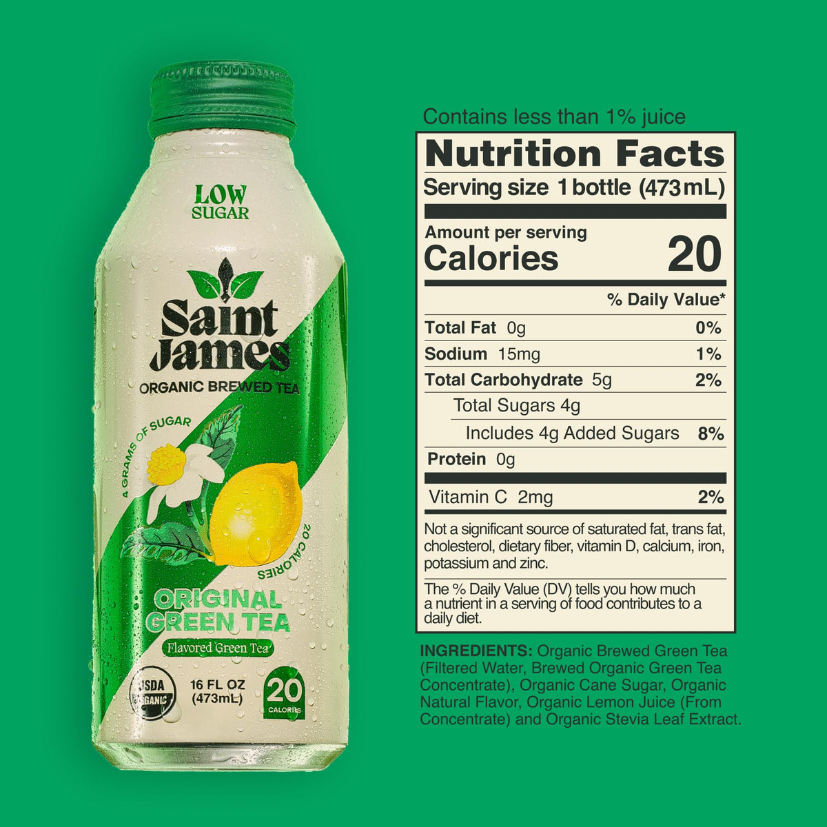 Saint James Iced Tea - Organic Tea, Party Variety Pack, 12 Pack