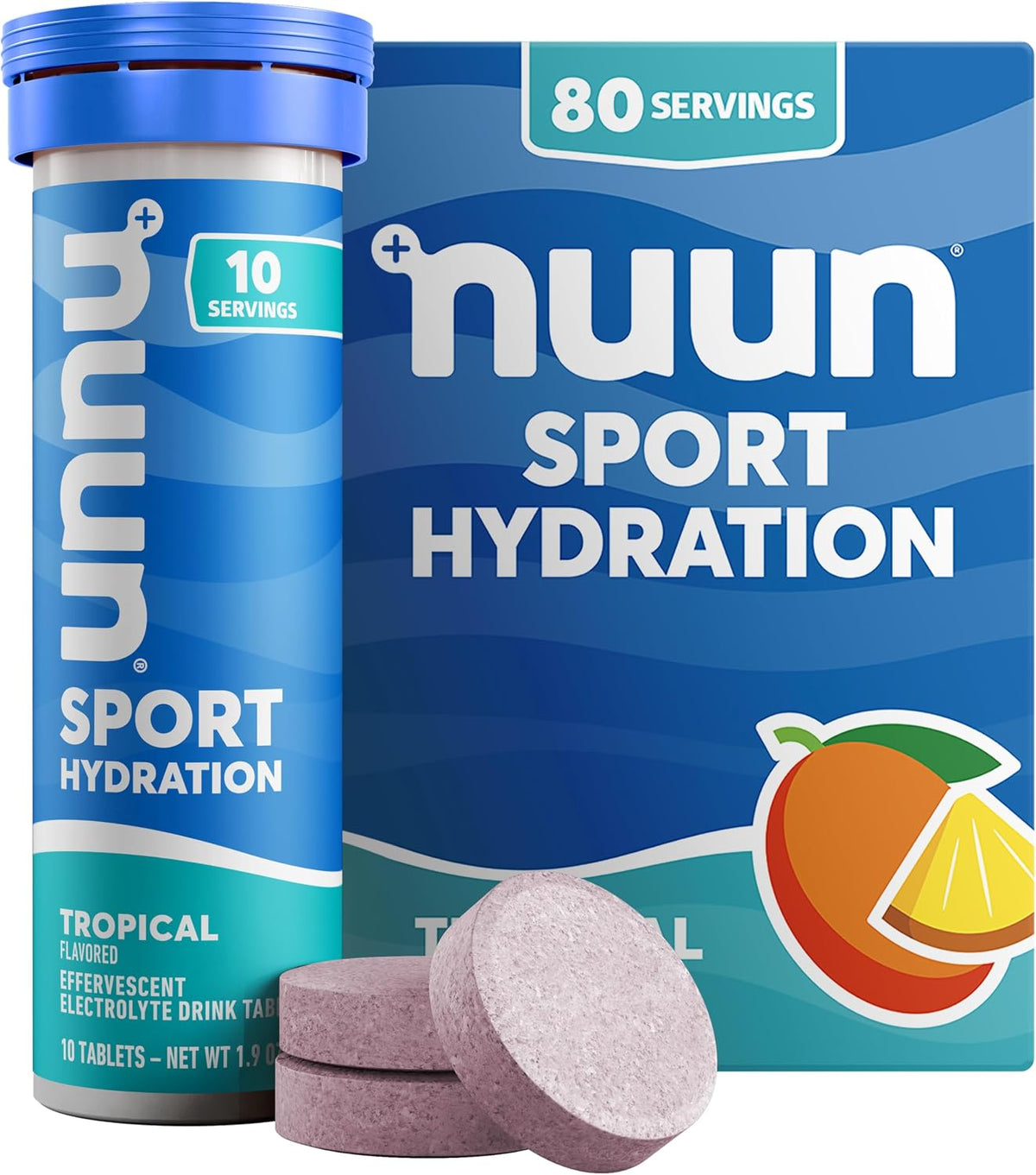 Nuun Sport Electrolyte Tablets with Magnesium, Calcium, Potassium, Chloride & Sodium, Gluten Free & Vegan, Mixed Flavors, 6 Pack (60 Servings Total)