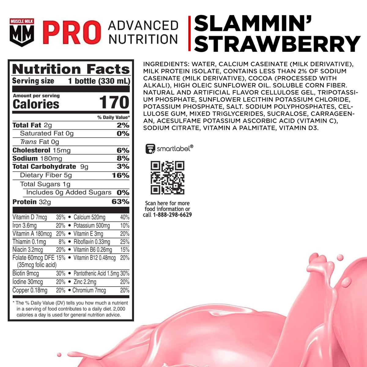 Muscle Milk Pro Series Protein Shake, Knockout Chocolate, 32g Protein, 11.16 Fl Oz (Pack of 12)