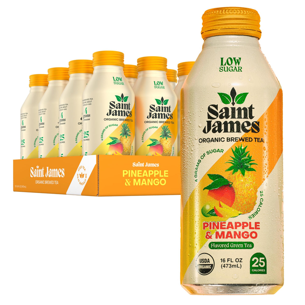 Saint James Iced Tea - Organic Tea, Party Variety Pack, 12 Pack