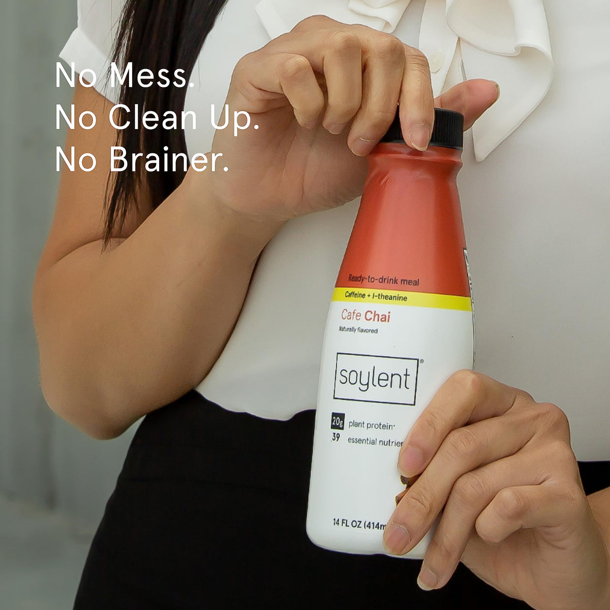 Soylent Original Meal Replacement Shake, Ready-to-Drink Plant Based Protein Drink, Contains 20g Complete Vegan Protein and 1g Sugar, 14oz, 12 Pack
