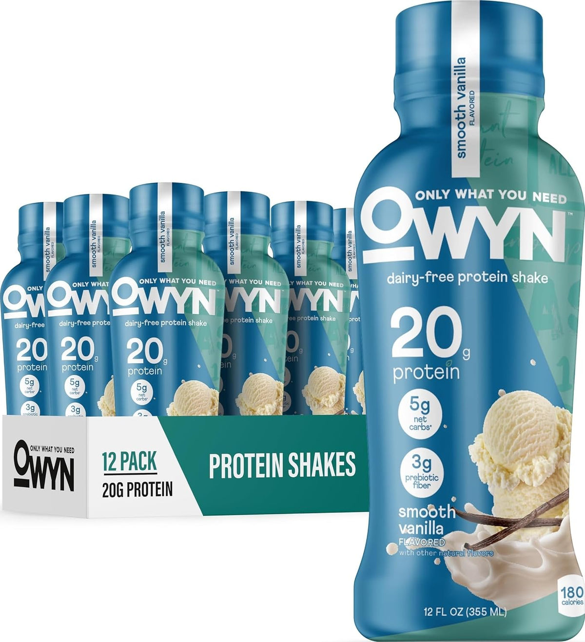OWYN Only What You Need Dark Chocolate Flavored 20g Protein Shake, 12 Ct