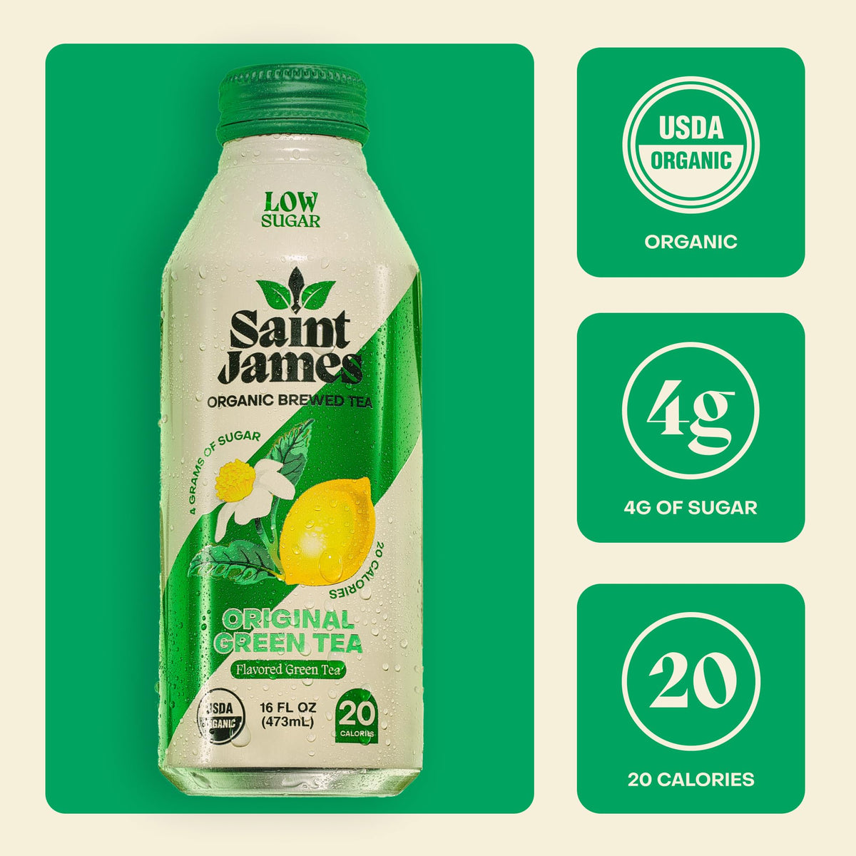 Saint James Iced Tea - Organic Tea, Party Variety Pack, 12 Pack