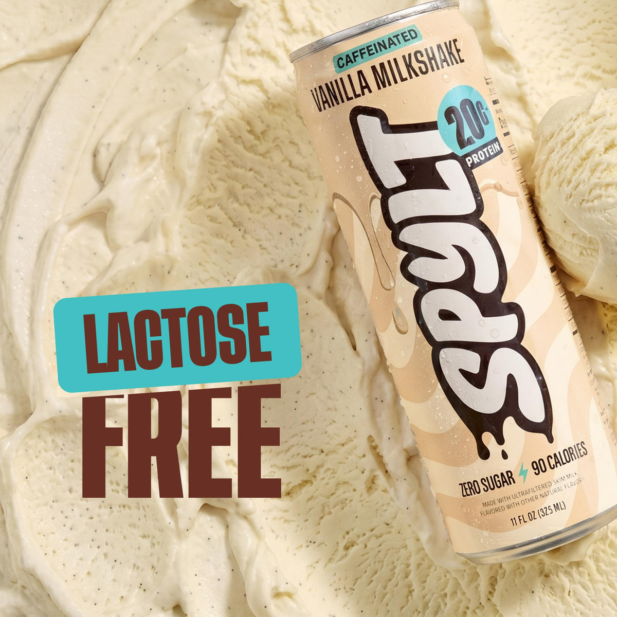 Spylt High Protein Cookies & Cream Milk with 60mg Caffeine & 20g Protein - 90 Calories, Ready to Drink, Sugar Free, Lactose Free Milk, Perfect for Workout Recovery & Afternoon Pick Me Up - 12 Count - Packaging May Vary