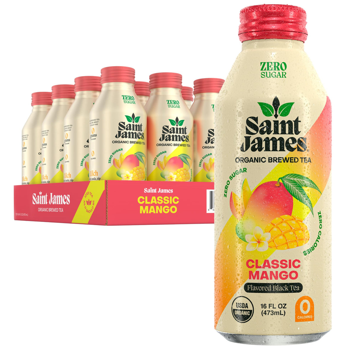Saint James Iced Tea - Organic Tea, Party Variety Pack, 12 Pack