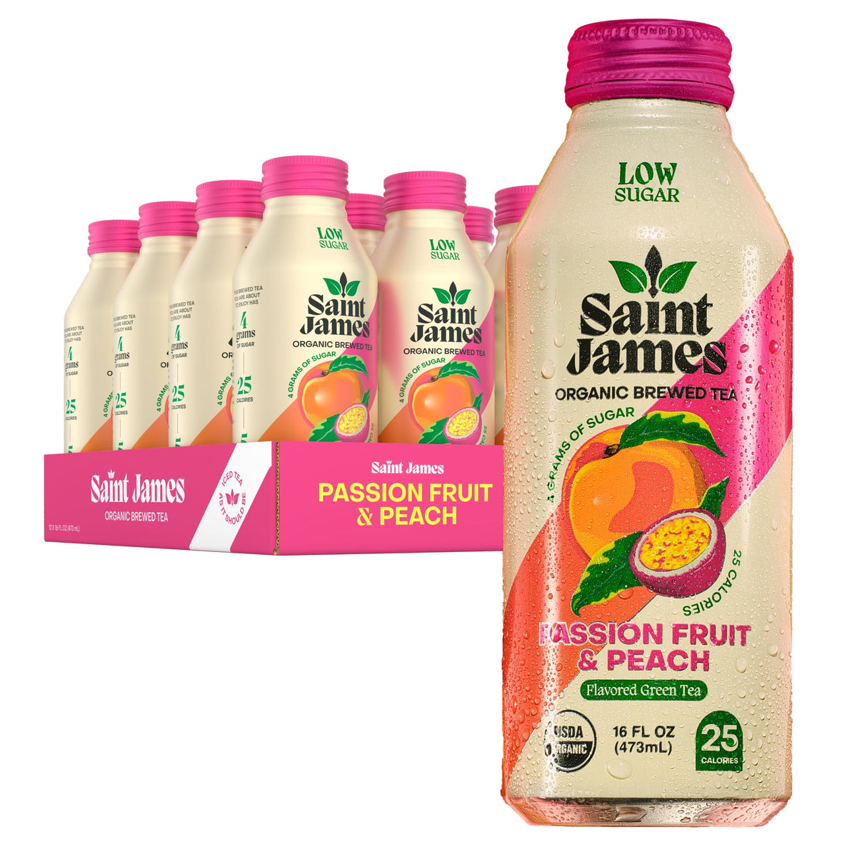 Saint James Iced Tea - Organic Tea, Party Variety Pack, 12 Pack