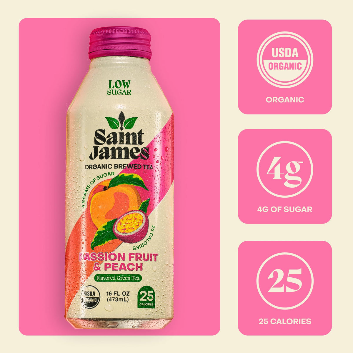 Saint James Iced Tea - Organic Tea, Party Variety Pack, 12 Pack