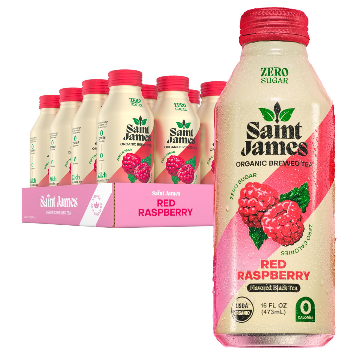 Saint James Iced Tea - Organic Tea, Party Variety Pack, 12 Pack