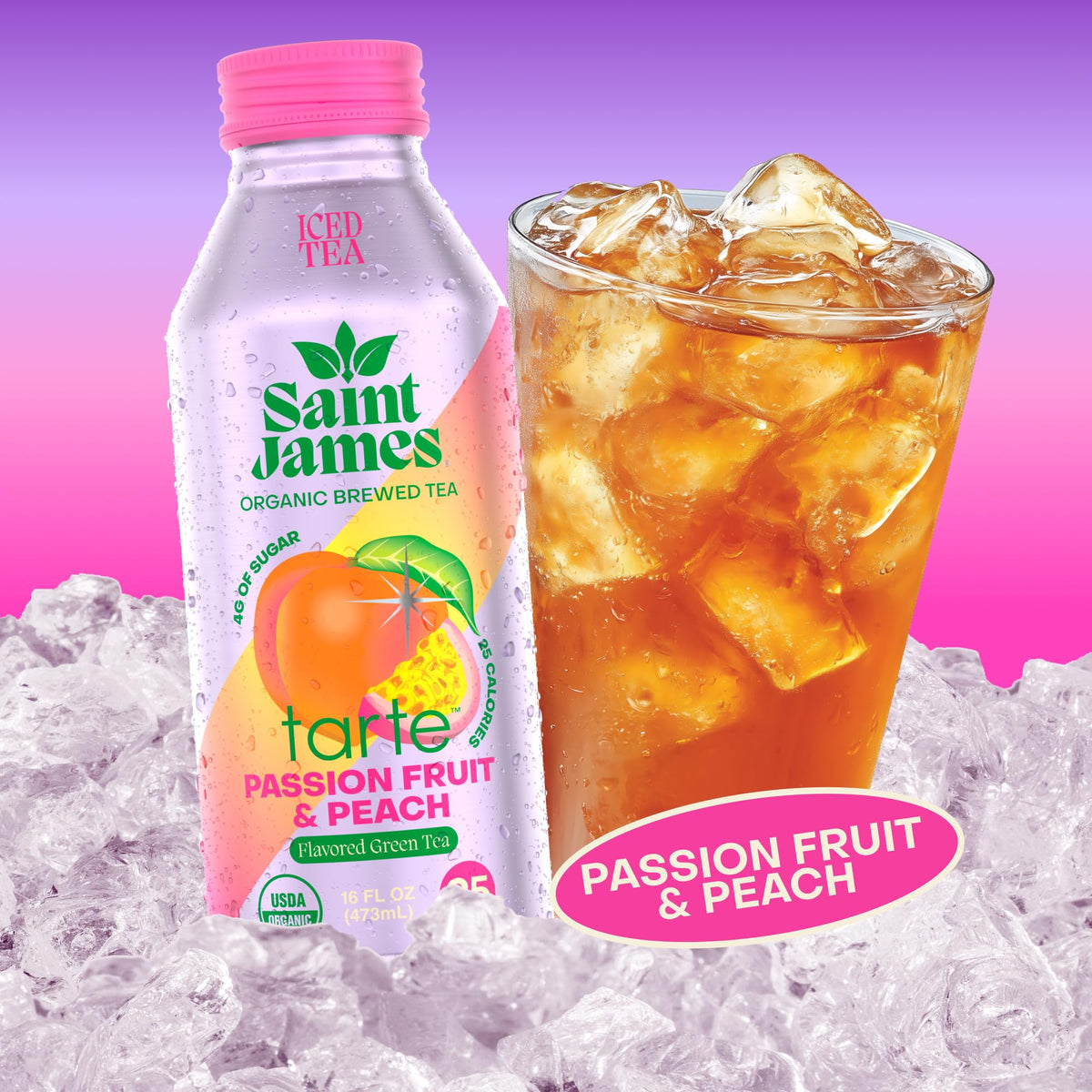 Saint James Iced Tea - Organic Tea, Party Variety Pack, 12 Pack