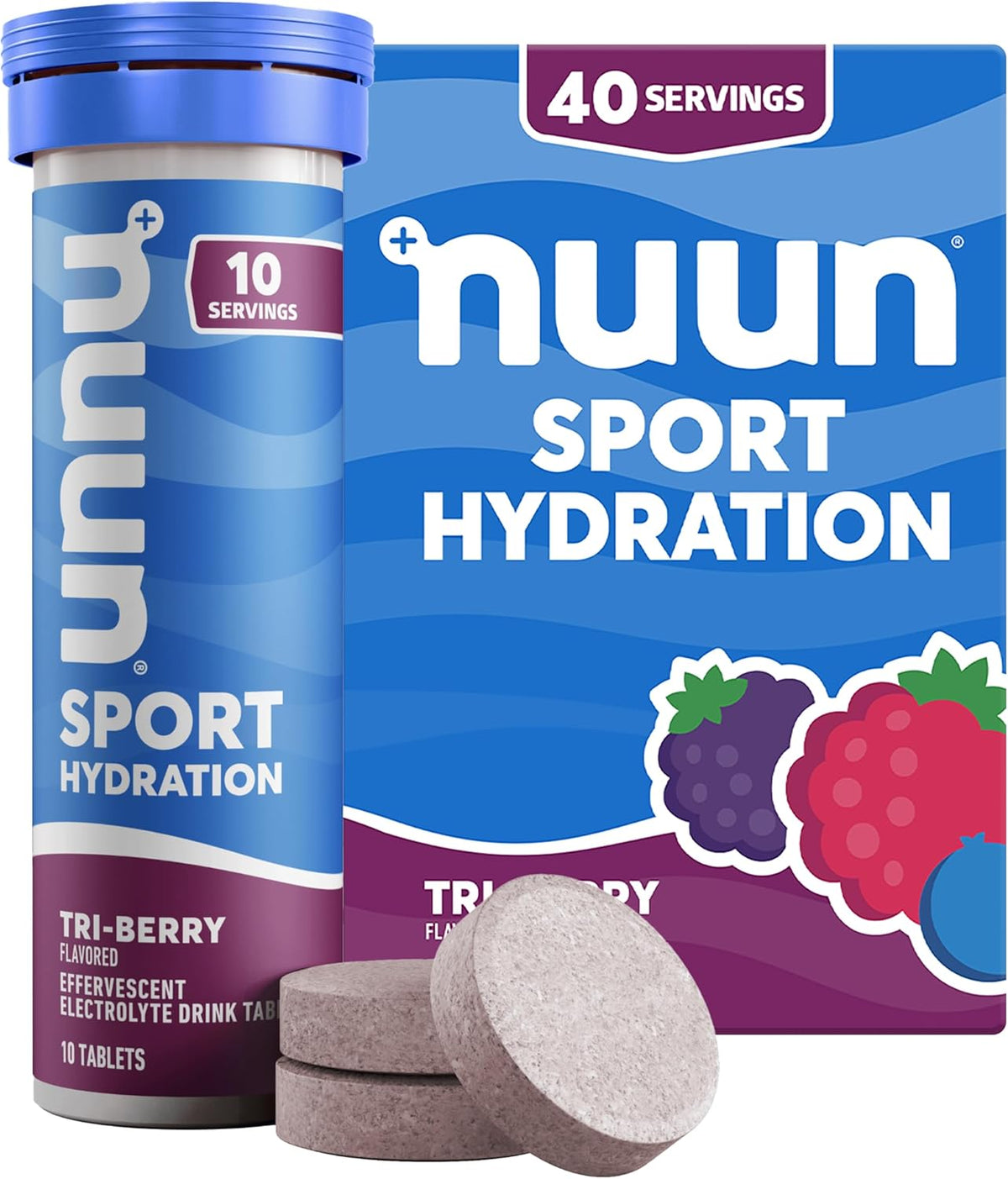 Nuun Sport Electrolyte Tablets with Magnesium, Calcium, Potassium, Chloride & Sodium, Gluten Free & Vegan, Mixed Flavors, 6 Pack (60 Servings Total)