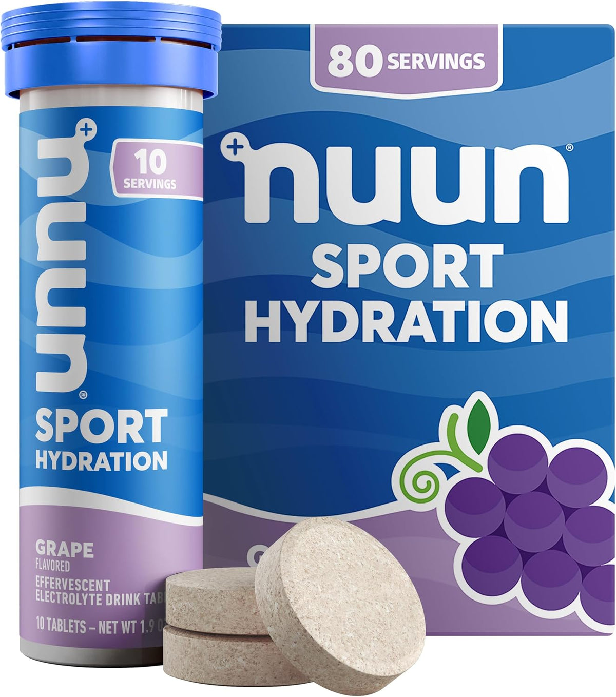 Nuun Sport Electrolyte Tablets with Magnesium, Calcium, Potassium, Chloride & Sodium, Gluten Free & Vegan, Mixed Flavors, 6 Pack (60 Servings Total)