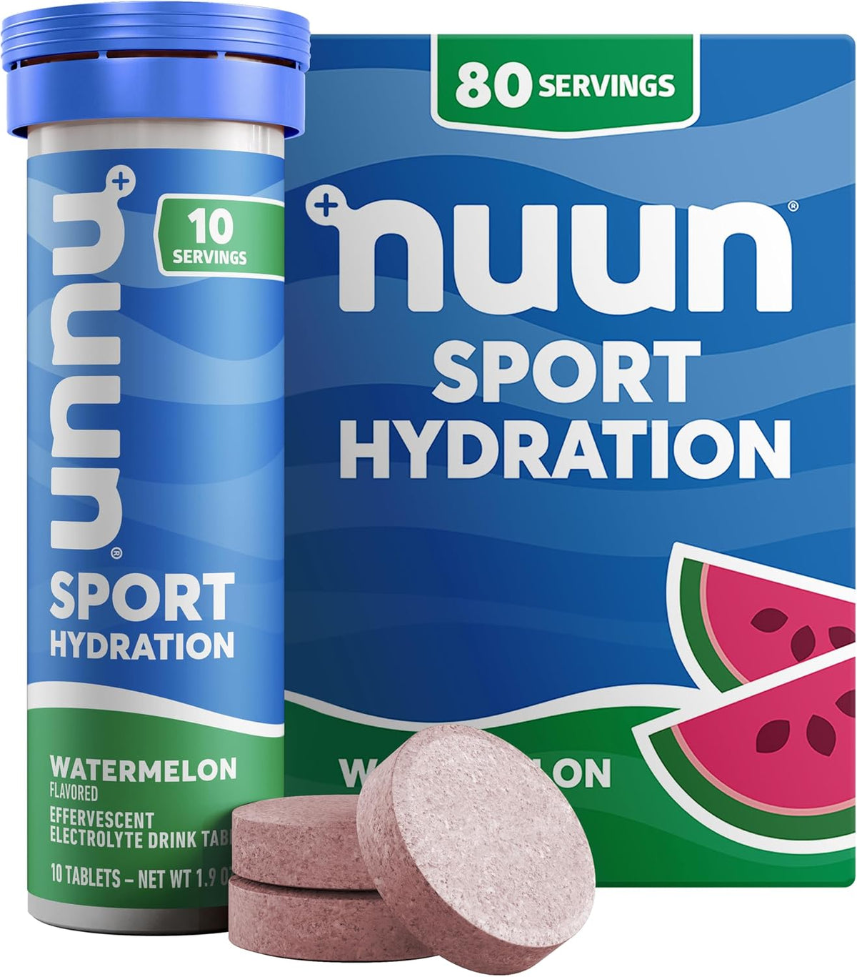 Nuun Sport Electrolyte Tablets with Magnesium, Calcium, Potassium, Chloride & Sodium, Gluten Free & Vegan, Mixed Flavors, 6 Pack (60 Servings Total)