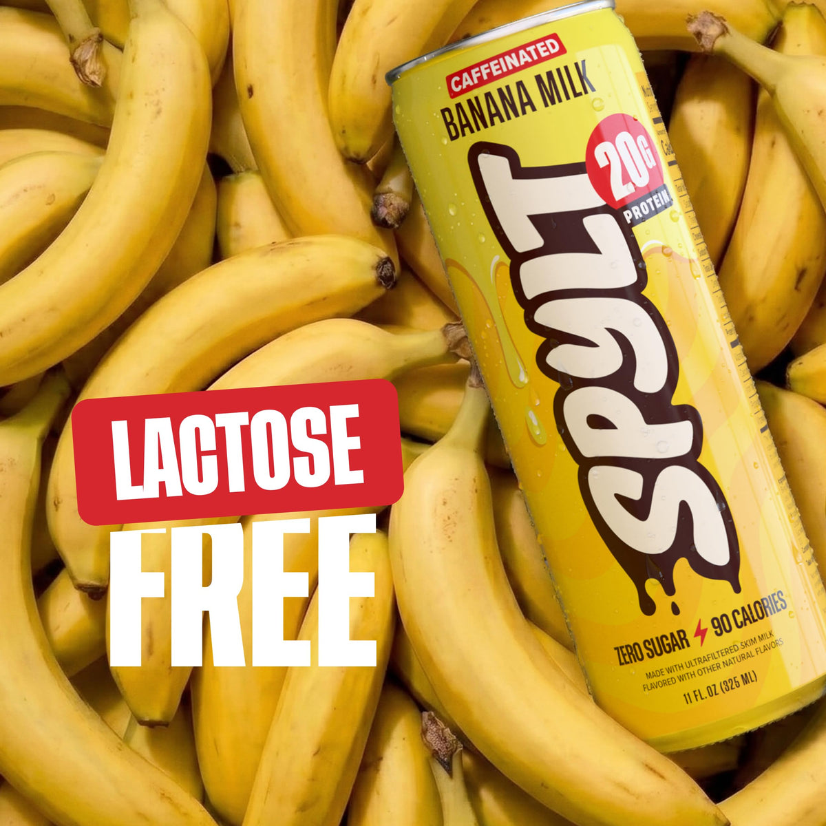 Spylt High Protein Cookies & Cream Milk with 60mg Caffeine & 20g Protein - 90 Calories, Ready to Drink, Sugar Free, Lactose Free Milk, Perfect for Workout Recovery & Afternoon Pick Me Up - 12 Count - Packaging May Vary