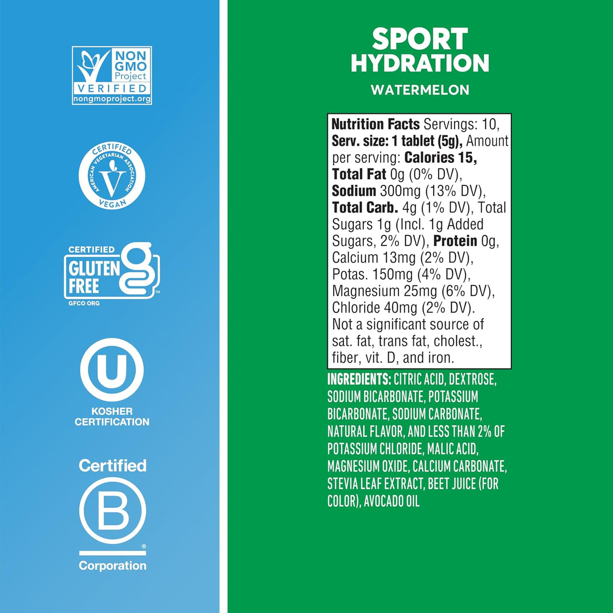 Nuun Sport Electrolyte Tablets with Magnesium, Calcium, Potassium, Chloride & Sodium, Gluten Free & Vegan, Mixed Flavors, 6 Pack (60 Servings Total)