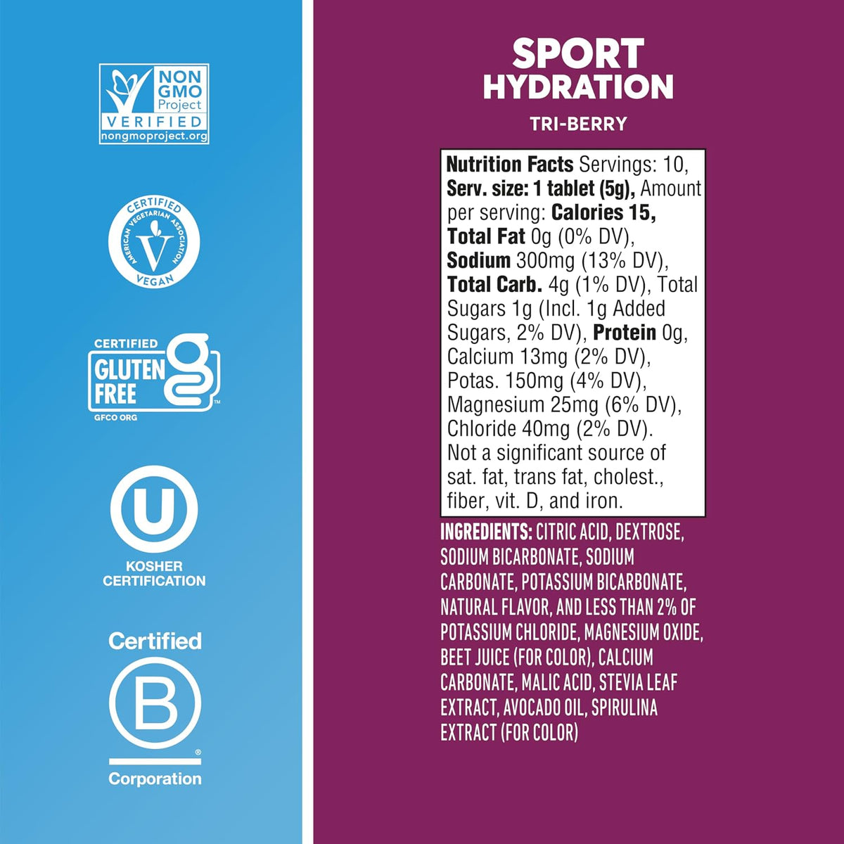 Nuun Sport Electrolyte Tablets with Magnesium, Calcium, Potassium, Chloride & Sodium, Gluten Free & Vegan, Mixed Flavors, 6 Pack (60 Servings Total)