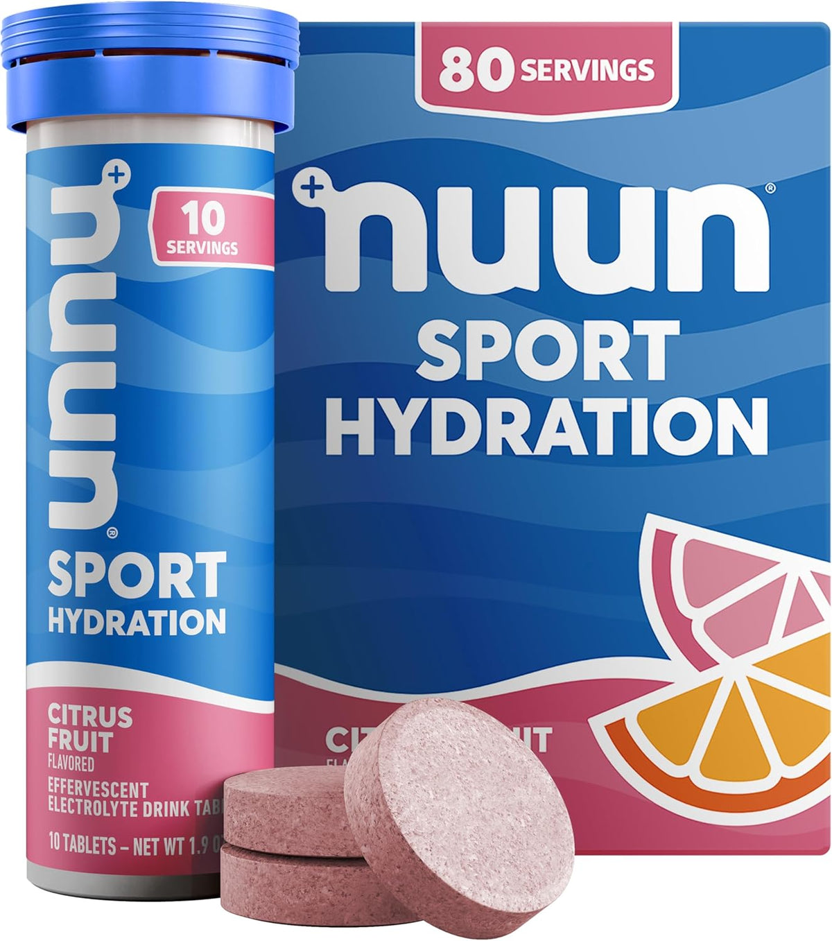 Nuun Sport Electrolyte Tablets with Magnesium, Calcium, Potassium, Chloride & Sodium, Gluten Free & Vegan, Mixed Flavors, 6 Pack (60 Servings Total)
