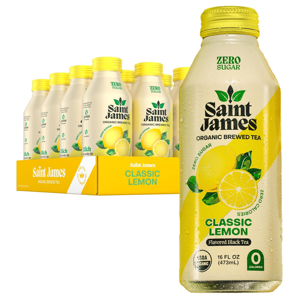 Saint James Iced Tea - Organic Tea, Party Variety Pack, 12 Pack