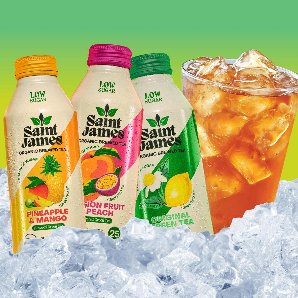 Saint James Iced Tea - Organic Tea, Party Variety Pack, 12 Pack