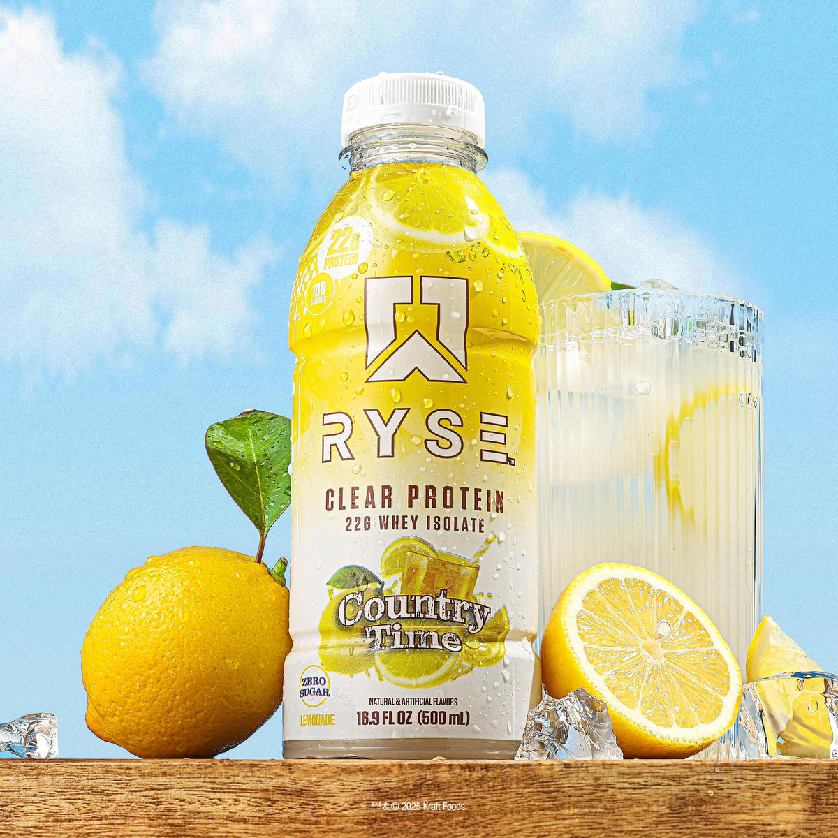 RYSE Clear Protein Drink - Kool-Aid Tropical Punch - 100 Calories, 22g Whey Isolate Protein Shake, Sugar-Free, 0g Fat & Lactose-Free - Refreshing Ready-to-Drink Beverage - 16.9 fl oz Bottles (12-Pack)