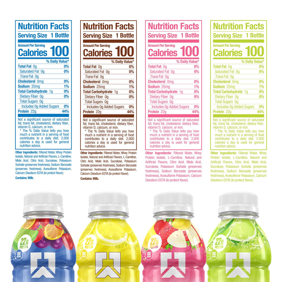 RYSE Clear Protein Drink - Kool-Aid Tropical Punch - 100 Calories, 22g Whey Isolate Protein Shake, Sugar-Free, 0g Fat & Lactose-Free - Refreshing Ready-to-Drink Beverage - 16.9 fl oz Bottles (12-Pack)